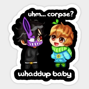 Corpse Husband and Sykkuno Chibi Sticker